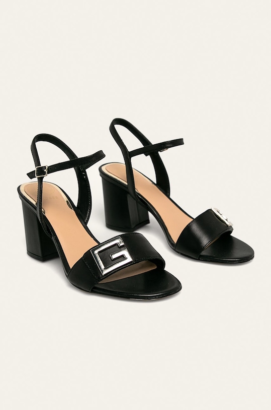 Guess Jeans - Sandale de piele FL6MCK.LEA03 negru SS20