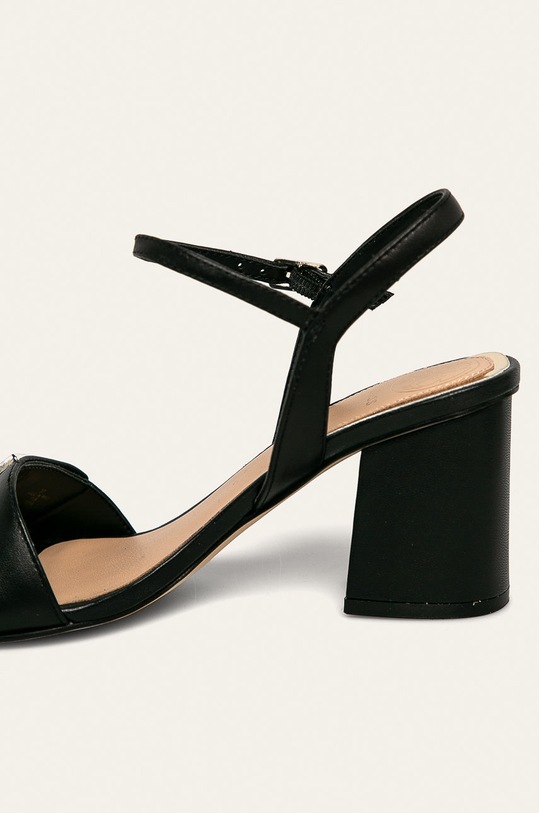 Încălțăminte Guess Jeans - Sandale de piele FL6MCK.LEA03 negru