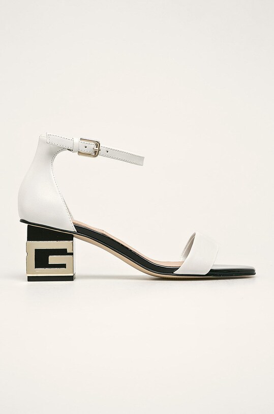 Guess Jeans - Kožené sandále usňová koža biela FL6EVA.LEA03