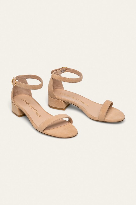 Stuart Weitzman sandali in pelle Nudistjune S2229 beige SS20