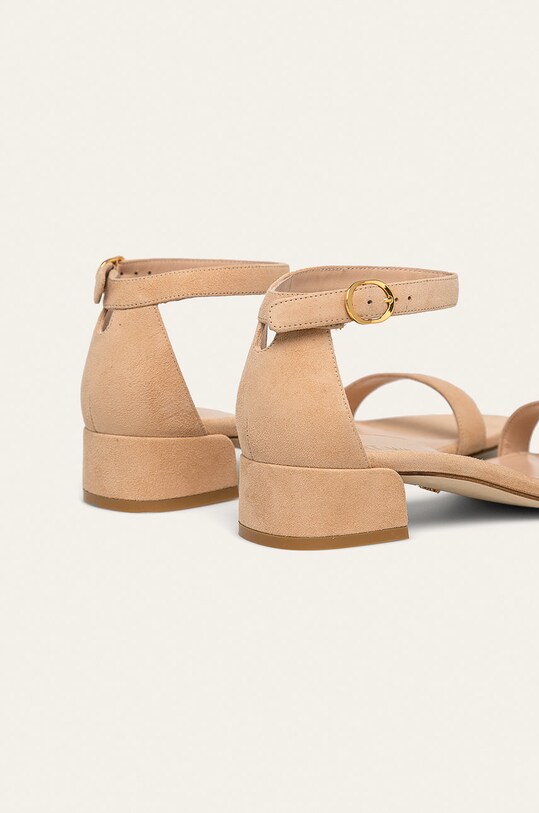 Scarpe Stuart Weitzman sandali in pelle Nudistjune S2229 beige
