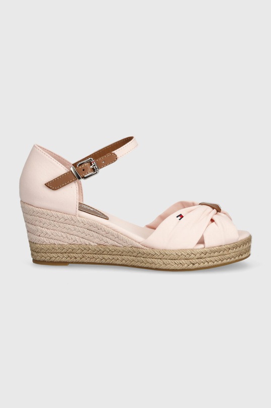 Tommy Hilfiger sandały BASIC OPENED TOE MID WEDGE FW0FW04785 różowy SS24
