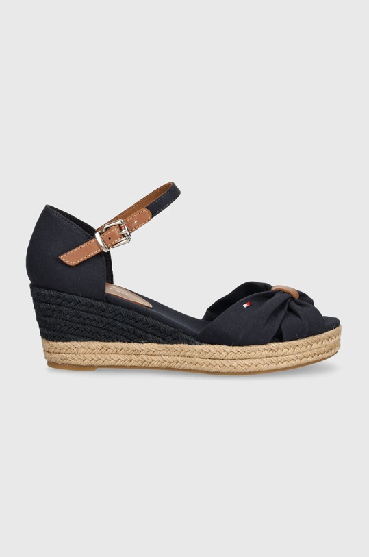 Sandále Tommy Hilfiger BASIC OPENED TOE MID WEDGE FW0FW04785 tmavomodrá SS24