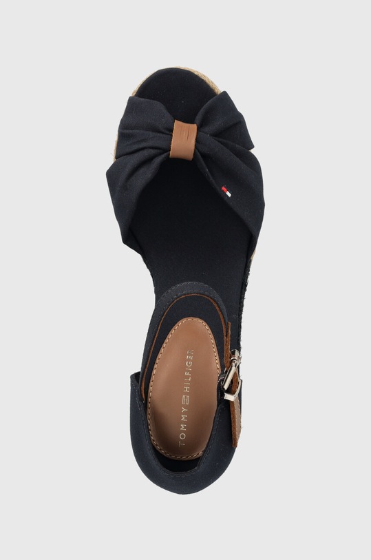 Tommy Hilfiger sandały BASIC OPENED TOE MID WEDGE granatowy FW0FW04785