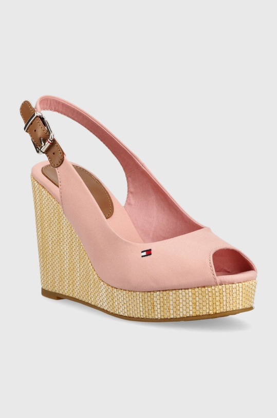 Tommy Hilfiger sandały ICONIC ELENA SLING BACK WEDGE FW0FW04789 różowy SS24