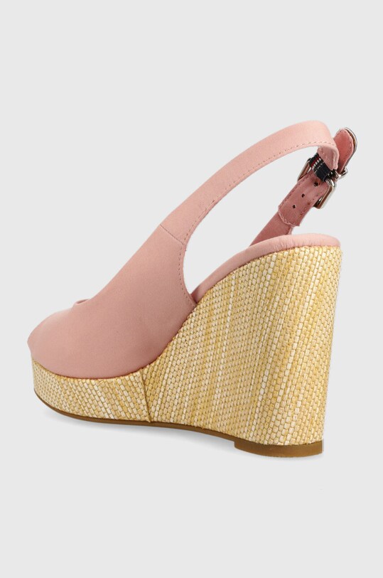 Obuwie Tommy Hilfiger sandały ICONIC ELENA SLING BACK WEDGE FW0FW04789 różowy