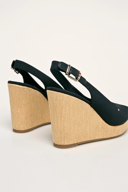 Tommy Hilfiger – Sandały ICONIC ELENA SLING BACK WEDGE granatowy FW0FW04789