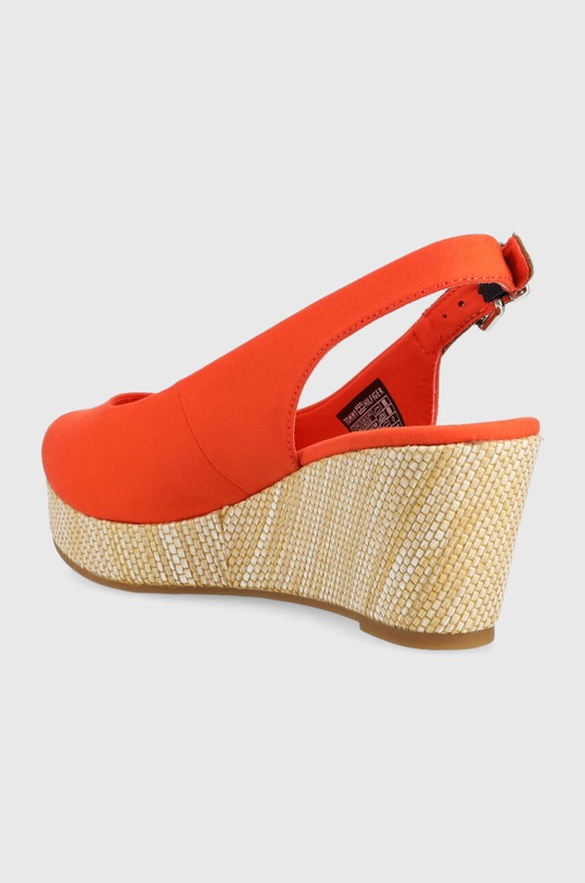 Obuwie Tommy Hilfiger sandały ICONIC ELBA SLING BACK WEDGE FW0FW04788 pomarańczowy