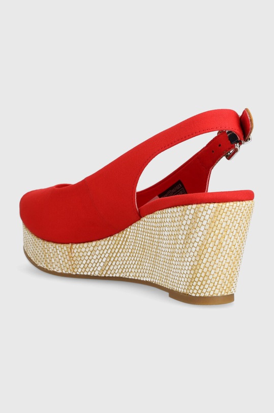 Obuwie Tommy Hilfiger sandały ICONIC ELBA SLING BACK WEDGE FW0FW04788 czerwony