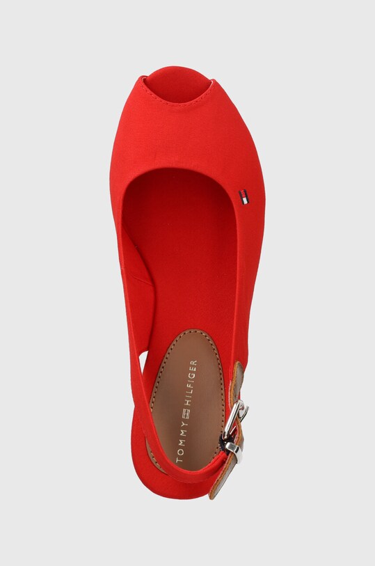 Sandály Tommy Hilfiger ICONIC ELBA SLING BACK WEDGE červená FW0FW04788