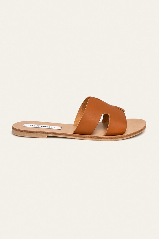 Steve Madden - Klapki skórzane Grayson płaski brązowy SM11000623