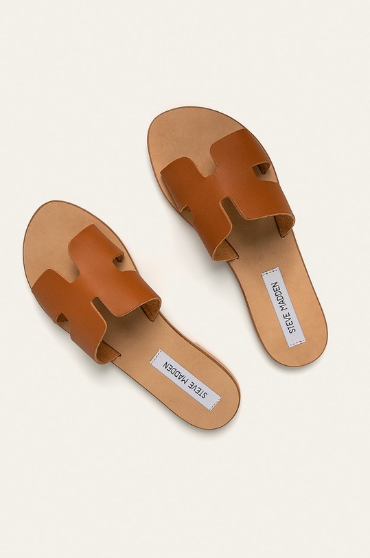 Obuwie Steve Madden - Klapki skórzane Grayson SM11000623 brązowy