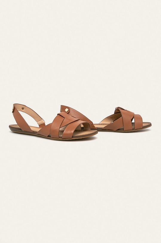 Aldo - Kožené sandály Deladriewiel 12660554 hnědá SS20