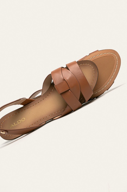 Aldo - Kožené sandály Deladriewiel hnědá 12660554