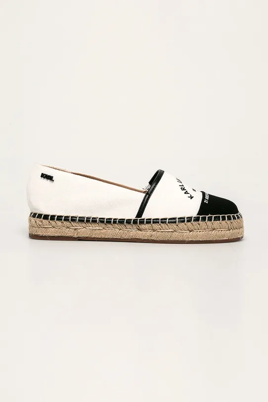 Karl Lagerfeld - Espadrile textil alb KL80108