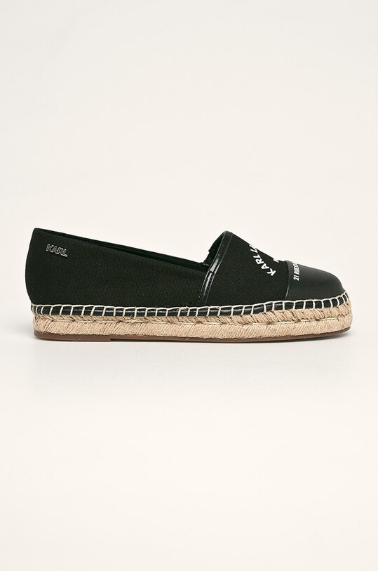 Karl Lagerfeld - Espadrile textil negru KL80108