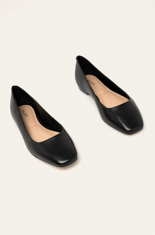 Aldo - Kožené baleríny Bridgette 13021722 černá SS20