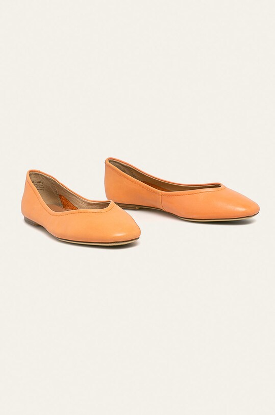 Tamaris - Bőr balerina cipő 1.1.22124.34.995 narancssárga SS20