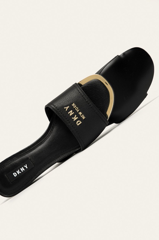 Dkny - Klapki skórzane K1063181 czarny K1063181