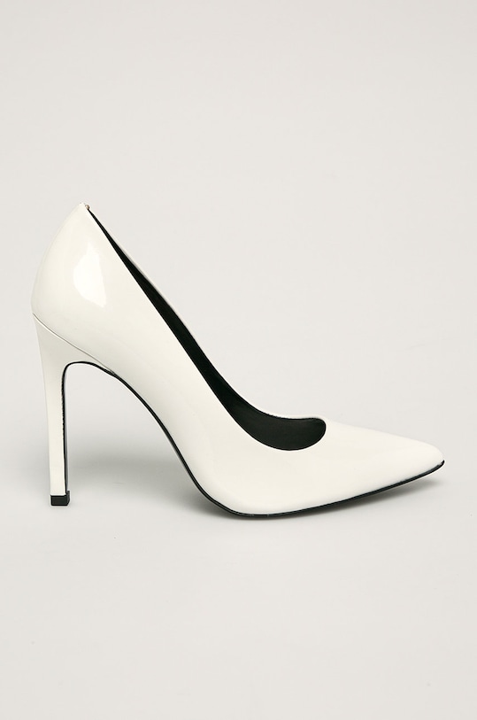 Calvin Klein - Kožené lodičky více než 8 cm bílá R8712