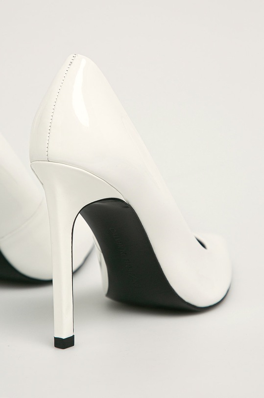 Calvin Klein - Kožené lodičky bílá R8712