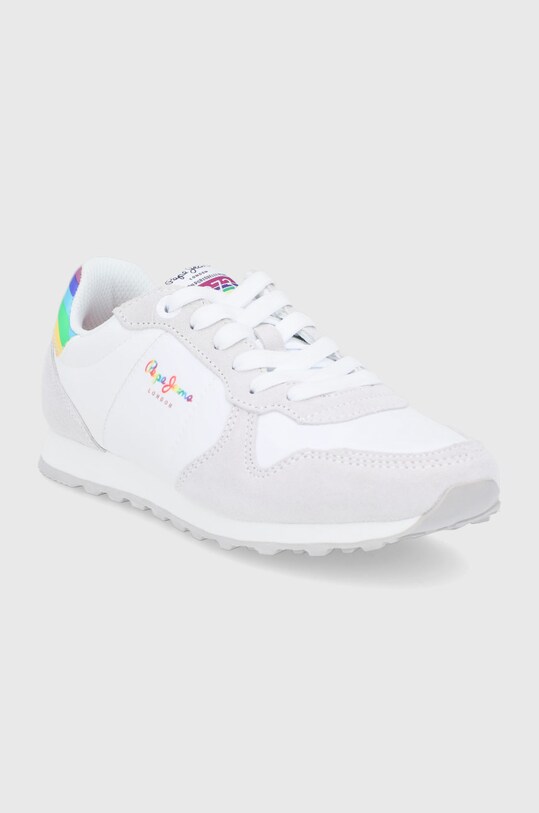 Boty Pepe Jeans Verona W Pride PLS31018 bílá SS21