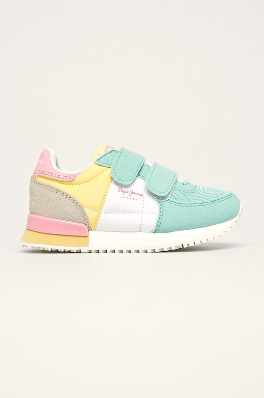 Pepe Jeans - Pantofi copii Sydney Pastel imitatie de piele intoarsa turcoaz PGS30444