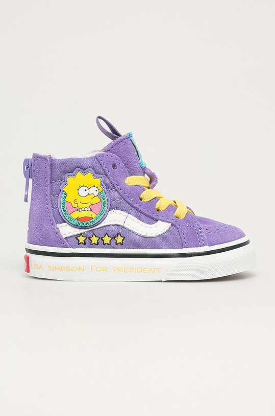 Vans - Detské tenisky x The Simpsons semišová koža fialová VN0A4BV117G1