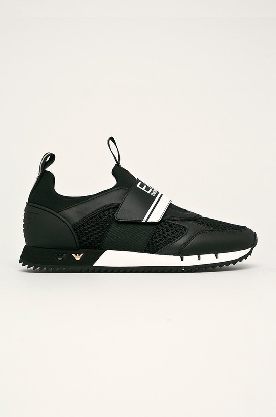 EA7 Emporio Armani - Topánky imitácia kože čierna X8X066.XK050
