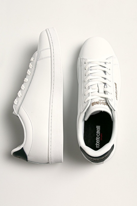 Roberto Cavalli Sport - Kožené boty KYX05Y.FT039 bílá