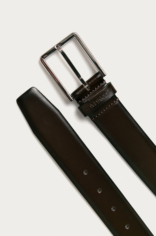 Calvin Klein - Kožený opasok K50K505173 hnedá SS20