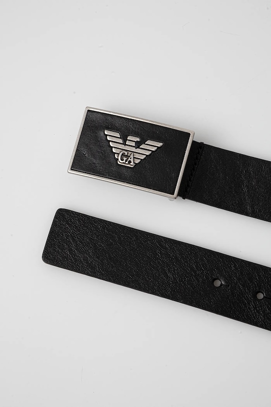 Accesorii Emporio Armani - Curea de piele Y4S196.YDC0G negru
