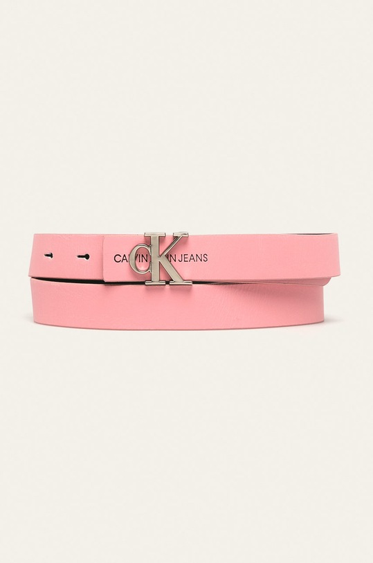 Calvin Klein Jeans - Curea de piele cu două fețe roz K60K606262