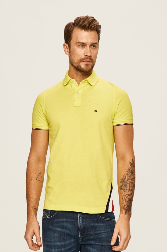 Tommy Hilfiger - Pánske polo tričko bavlna zelená MW0MW12398