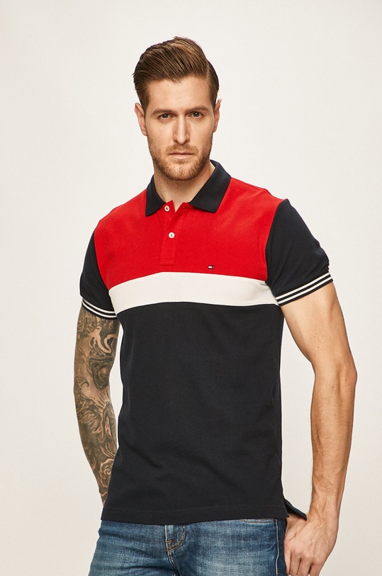 Tommy Hilfiger - Tricou Polo bumbac multicolor MW0MW12991