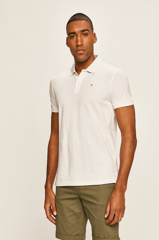 Tom Tailor Denim - Pánske polo tričko bavlna biela 1016502