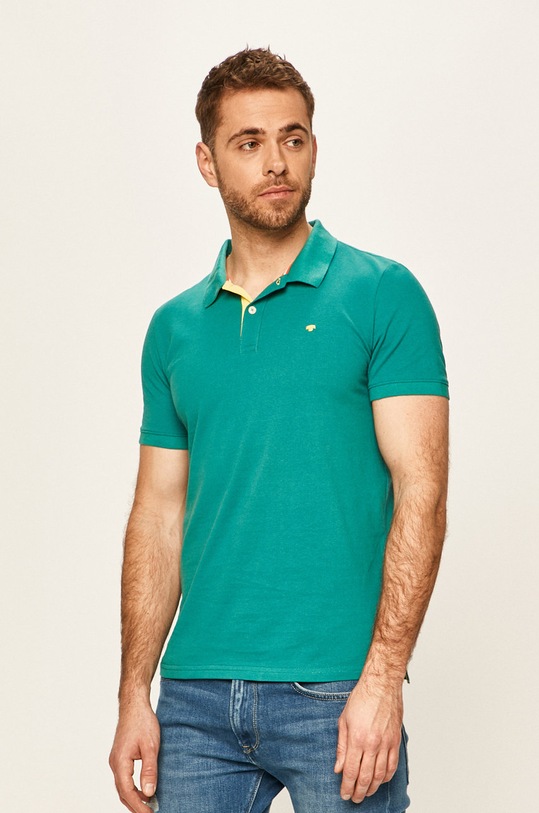 Tom Tailor Denim - Tricou Polo bumbac verde 1016502