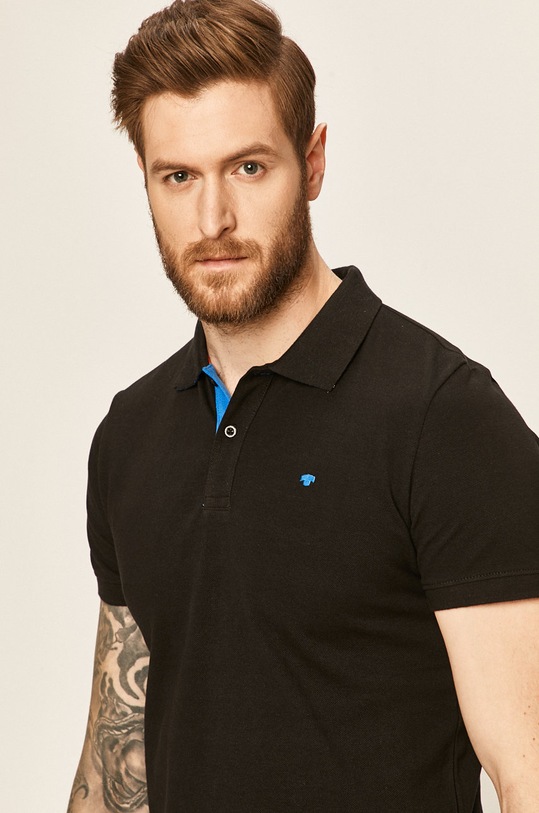 Tom Tailor Denim - Polo czarny 1016502