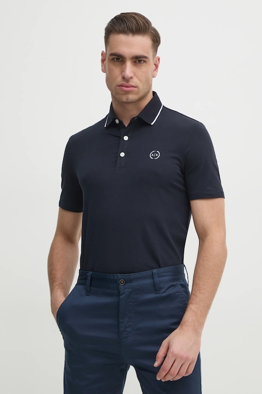 Armani Exchange - Tricou Polo regular bleumarin 8NZF70.Z8M9Z