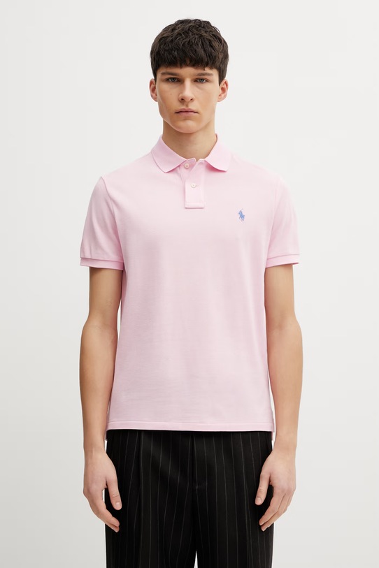 Polo Ralph Lauren - Поло гладкий розовый 710782592033