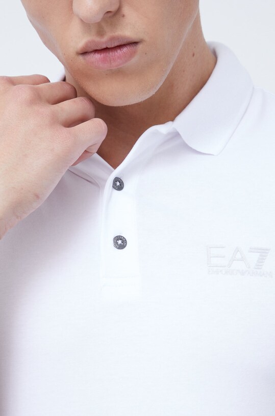 Polo majica EA7 Emporio Armani 8NPF04.PJM5Z bijela