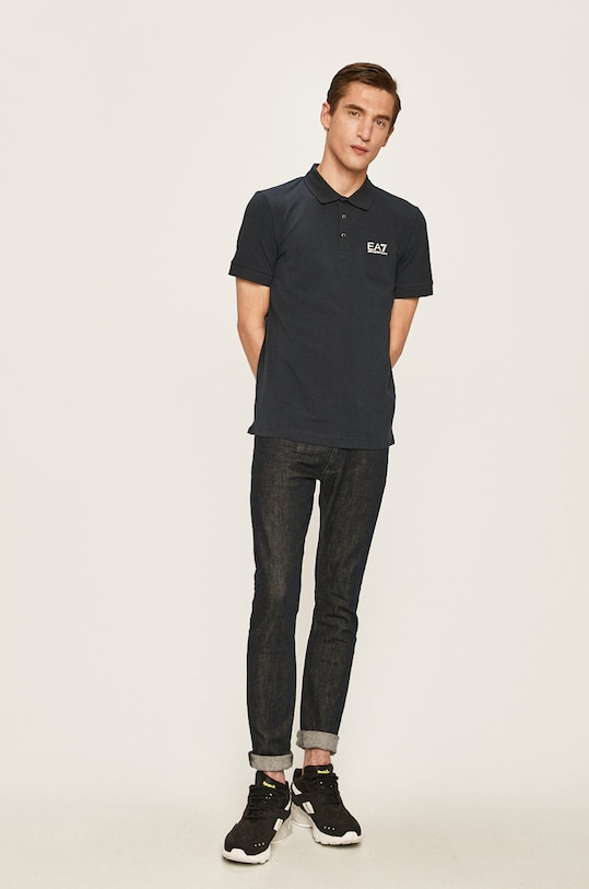 EA7 Emporio Armani Polo 8NPF04.PJM5Z 8NPF04.PJM5Z granatowy AA00