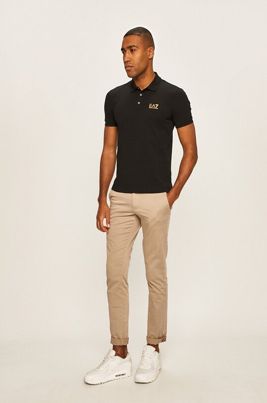 EA7 Emporio Armani poló 8NPF04.PJM5Z fekete AA00