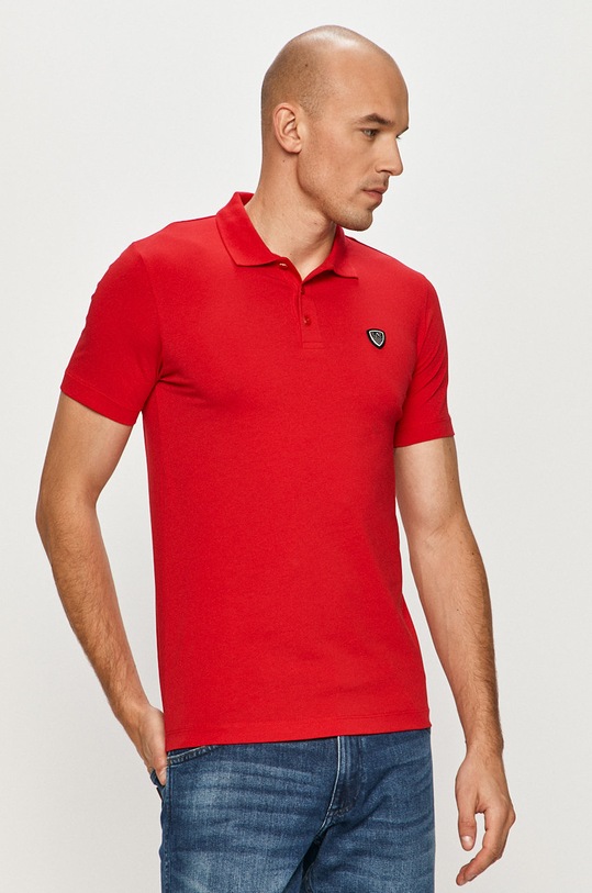 EA7 Emporio Armani - Polo tričko hladký červená 8NPF93.PJ03Z
