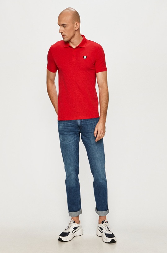 EA7 Emporio Armani - Polo 8NPF93.PJ03Z 8NPF93.PJ03Z czerwony AA00