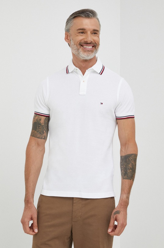 Tommy Hilfiger - Polo MW0MW13080 bawełna biały MW0MW13080