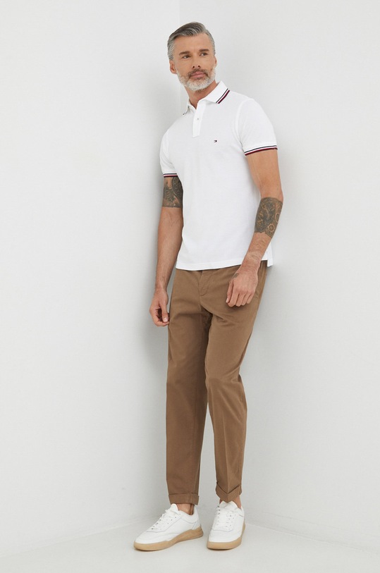 Tommy Hilfiger - Polo MW0MW13080 MW0MW13080 biały AA00