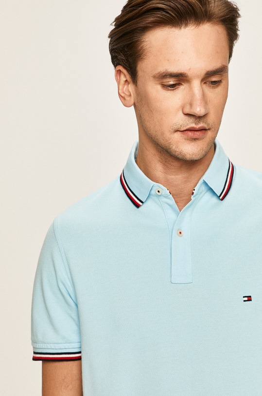 Tommy Hilfiger - Polo MW0MW13080 niebieski MW0MW13080
