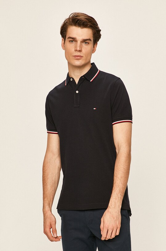 Tommy Hilfiger - Polo MW0MW13080 bawełna granatowy MW0MW13080