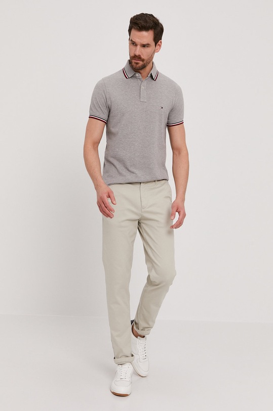 Polo tričko Tommy Hilfiger MW0MW13080 šedá AA00